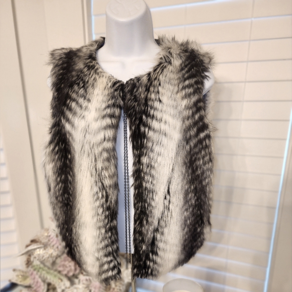 Authentic T Tahani Satin Lined Faux Fur Vest
